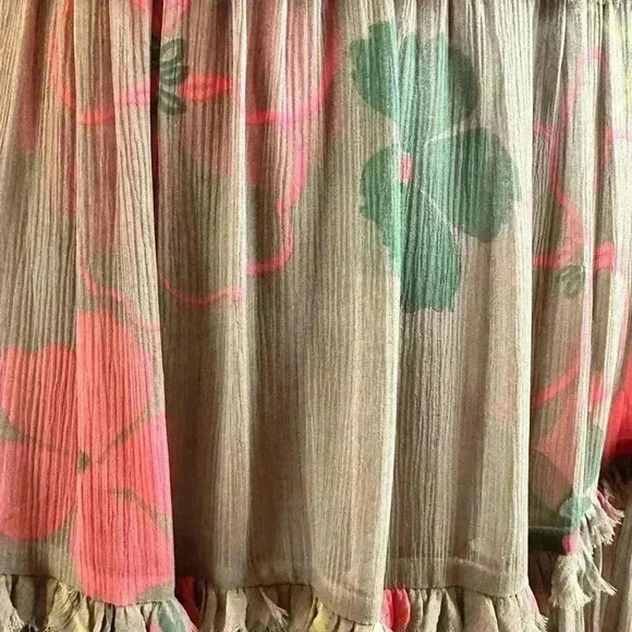 ADRIANNA 100% SILK TIERED SPAGHETTI DRESS Size 10 - Picture 8 of 12